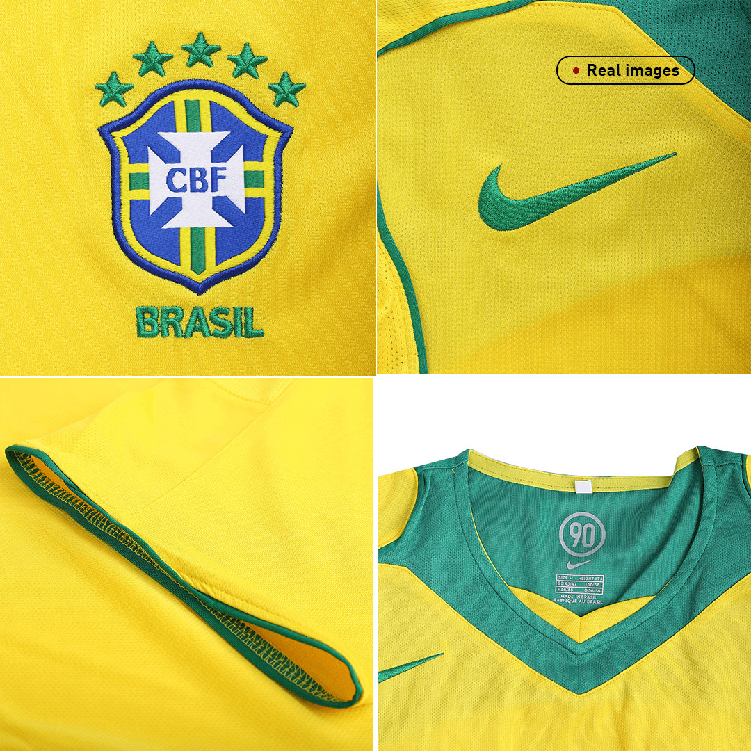 Camiseta retro de fútbol de Brasil 2004 (local)