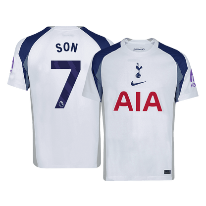 Camiseta de fútbol del Tottenham Hotspur nº 7, local, temporada 2025/26, blanca