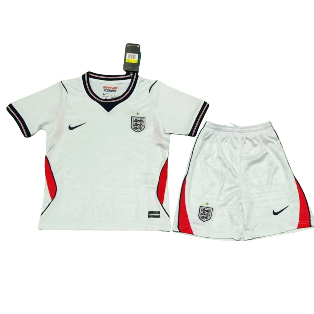 Conjunto de camiseta y pantalón corto de la selección inglesa para niños - Mundial 2026
