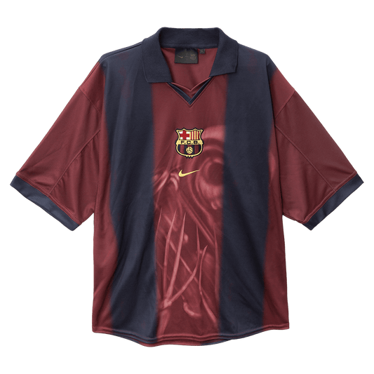 Maillot domicile rétro rouge et bleu du FC Barcelone 2000/01 X CJ