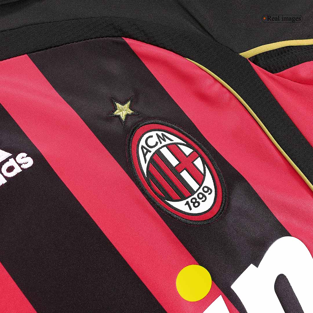 Camiseta de fútbol retro de manga larga del AC Milan 2006/07 (local)