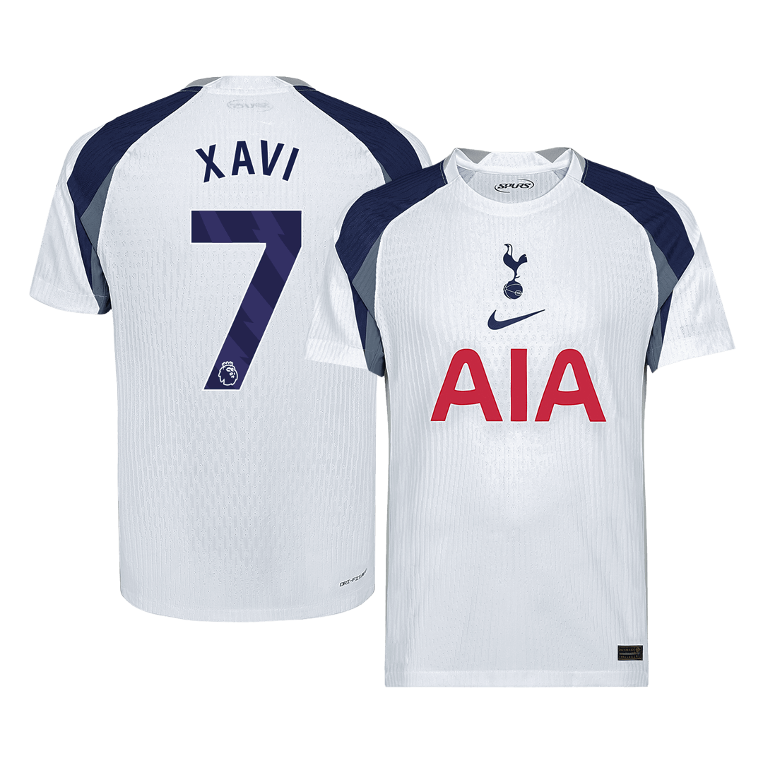Camiseta de fútbol de XAVI #7 Tottenham Hotspur, versión jugador local, temporada 2025/26