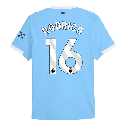 Camiseta de fútbol RODRIGO #16 Manchester City, versión jugador local, temporada 2025/26, azul