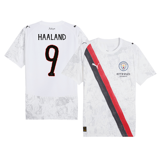 Maillot de football KidSuper blanc de Manchester City, numéro 9, Haaland, saison 2025/26 - Coupe du Monde des Clubs