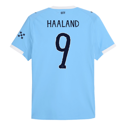 Camiseta de fútbol de HAALAND #9 del Manchester City, versión jugador local, temporada 2025/26, azul - Mundial de Clubes