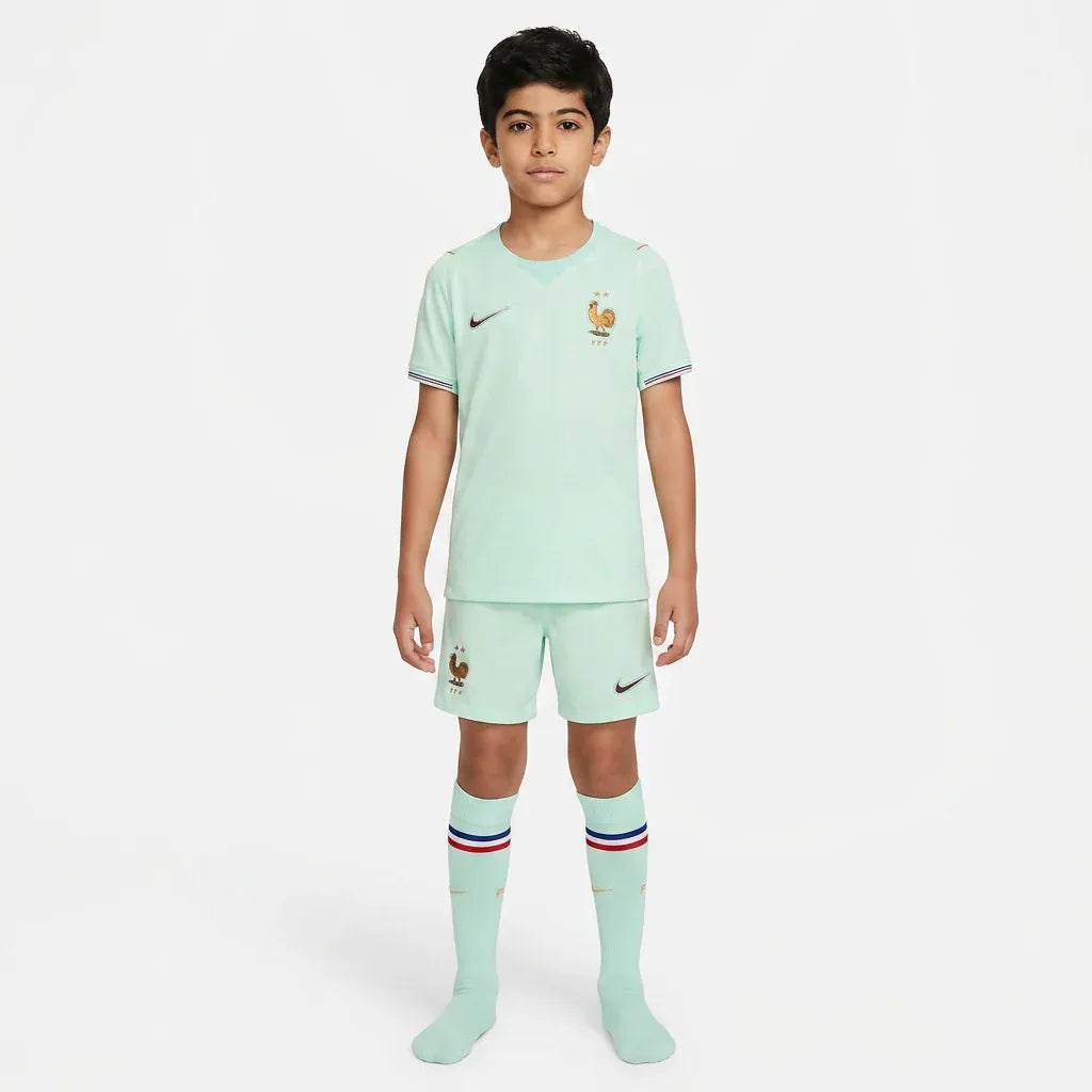 France Kid's 2026 Away Full Soccer Kit - Jersey+Shorts+Socks