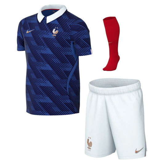France Kid's 2026 Home Full Soccer Kit - Jersey+Shorts+Socks