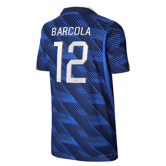 BARCOLA #12 France Player Version Home Soccer Jersey 2026 World Cup
