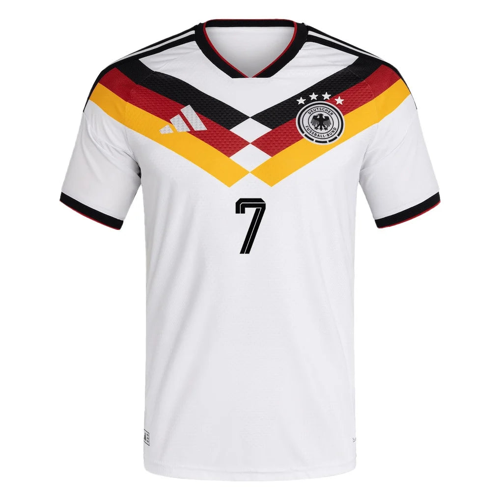 Maillot domicile de football KIMMICH n°6, version joueur Allemagne, Coupe du Monde 2026