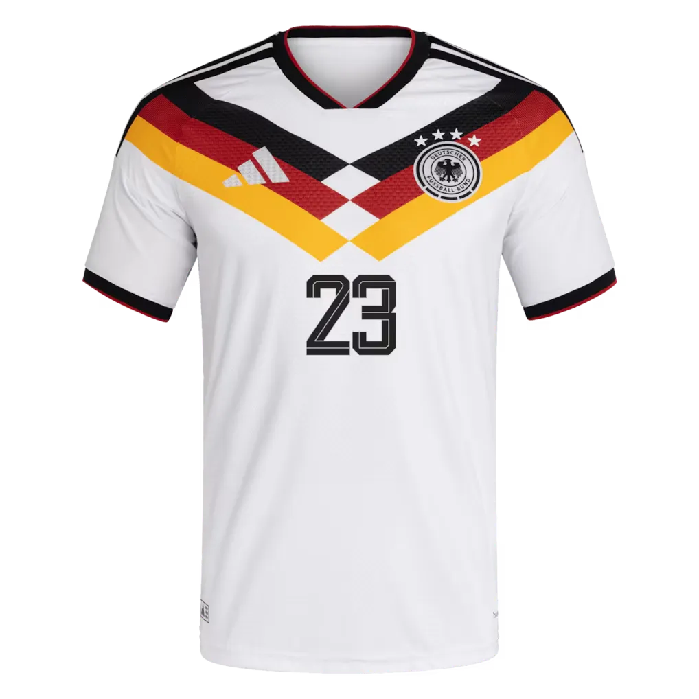 Maillot domicile de football KIMMICH n°6, version joueur Allemagne, Coupe du Monde 2026