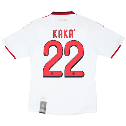 Camiseta retro de visitante del AC Milan 2009/10 con el número 22 de Kaká
