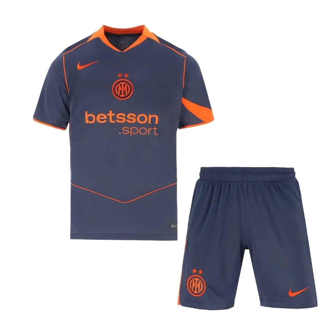 Conjunto infantil de la tercera equipación visitante del Inter de Milán 2025/26 - Camiseta + pantalón corto