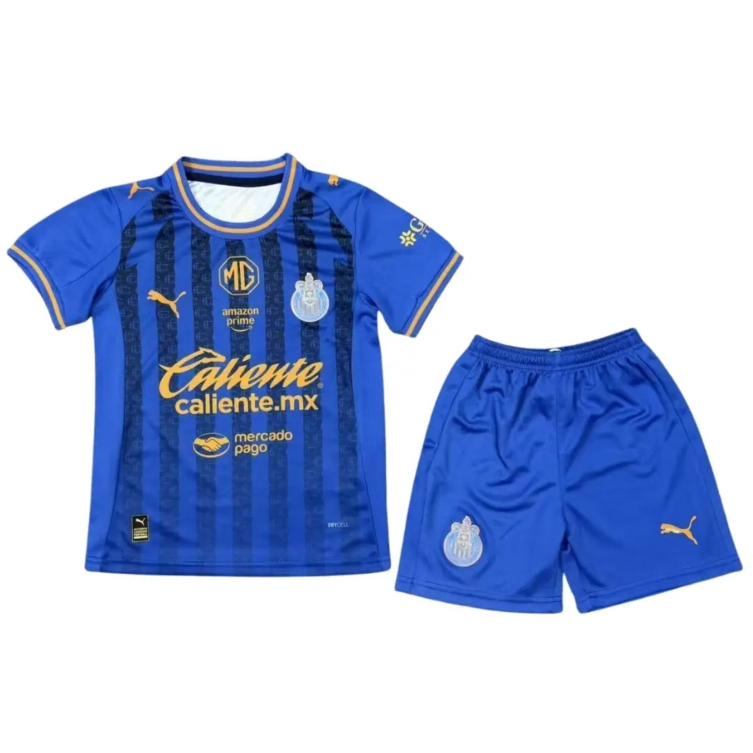 Kit de fútbol de tercera equipación infantil de Chivas - Camiseta + Pantalones cortos 2025/26