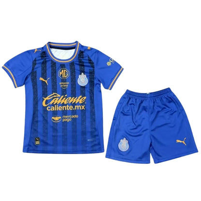 Kit de fútbol de tercera equipación infantil de Chivas - Camiseta + Pantalones cortos 2025/26
