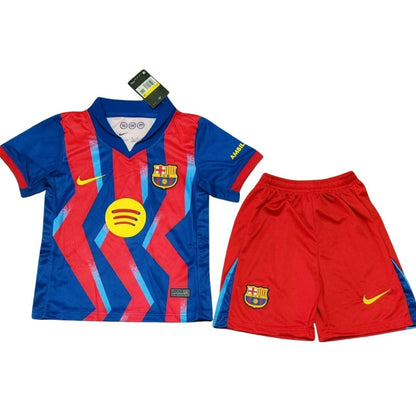 Cuarto uniforme de fútbol visitante del Barcelona para niños 2025/26