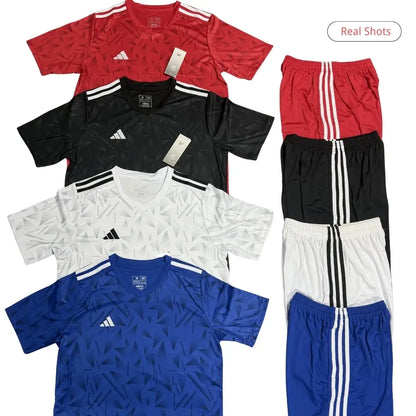 Equipación de fútbol personalizada en blanco para niño - Camiseta + Pantalón corto R025