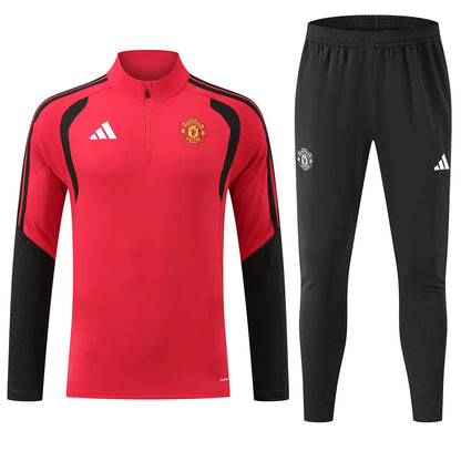 Manchester United 1/4 Zip Tracksuit 2026/27 Red