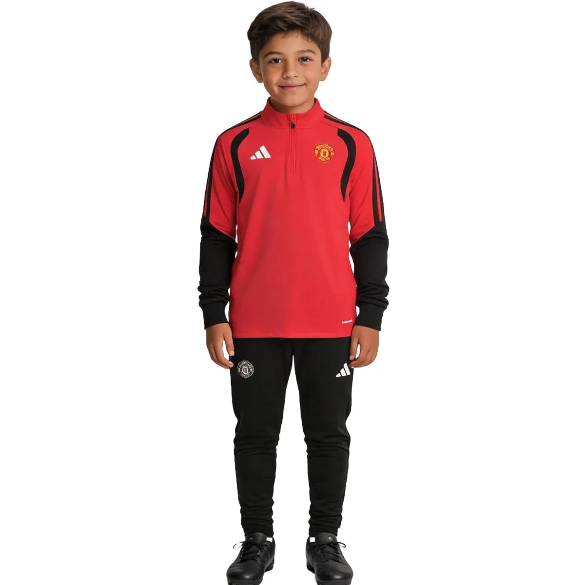 Survêtement enfant Barcelone à fermeture éclair 1/4 noir 2025/26
