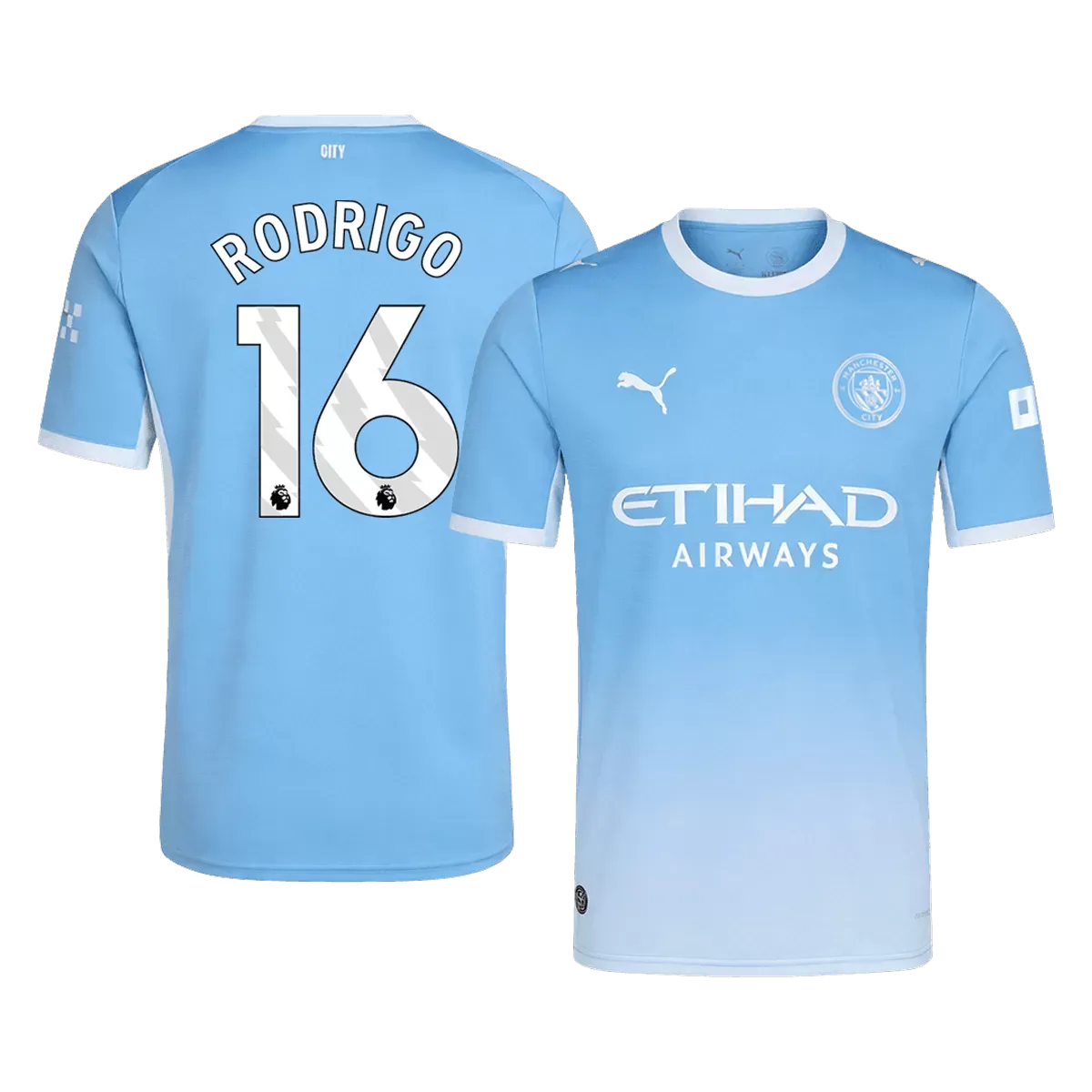 RODRIGO #16 Manchester City Home Soccer Jersey 2026/27 Blue