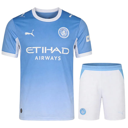 Manchester City Home Soccer Jersey Kit(Jersey+Shorts) 2026/27 Blue