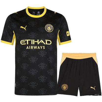 Equipación de fútbol del Manchester City (camiseta + pantalón corto) temporada 2025/26, azul