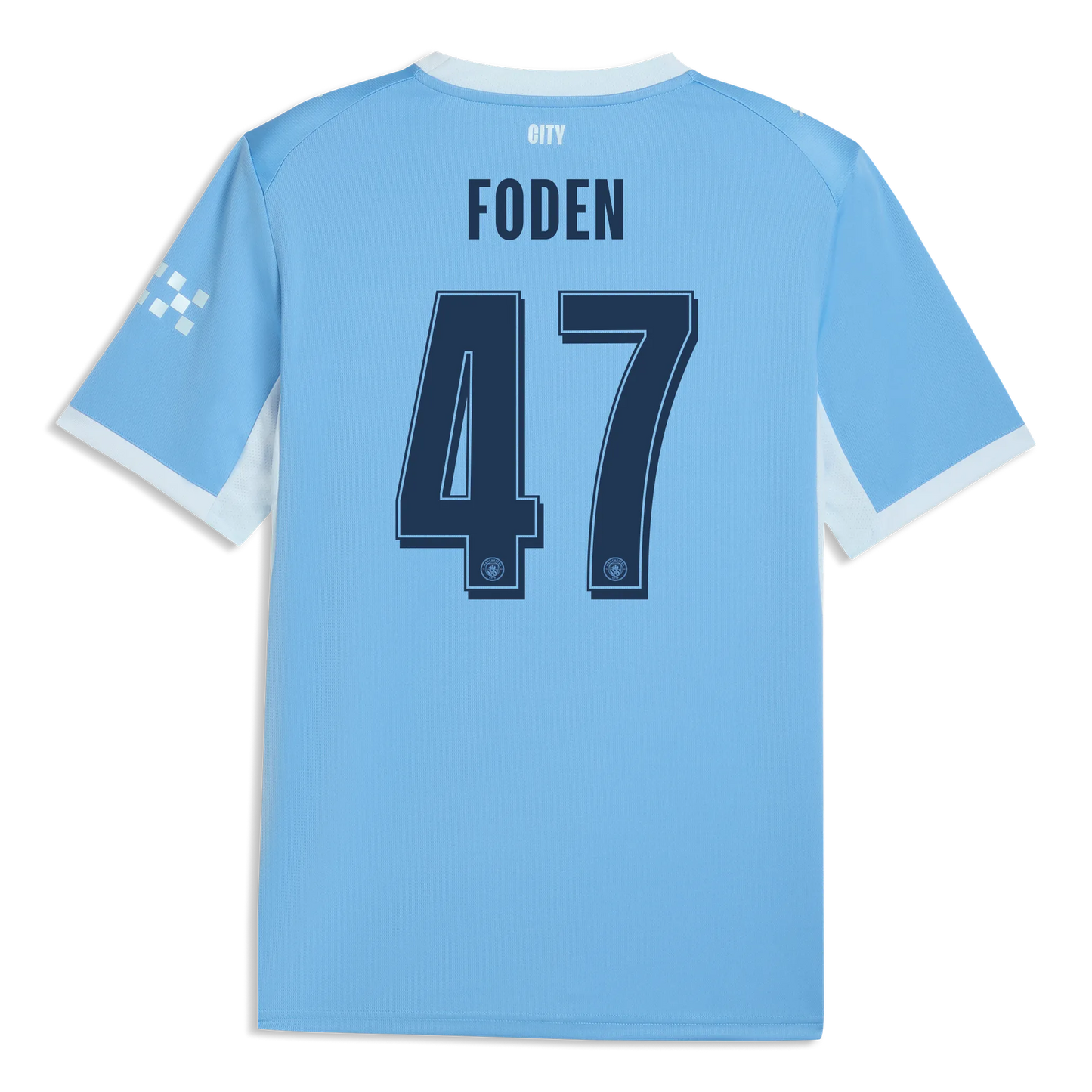 Camiseta de fútbol del Manchester City, local, temporada 2025/26, número 47, azul, de Foden