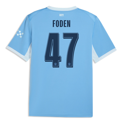 Camiseta de fútbol del Manchester City, local, temporada 2025/26, número 47, azul, de Foden