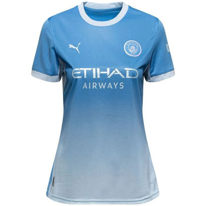 Camiseta de fútbol del Manchester City femenino, local, temporada 2025/26, azul