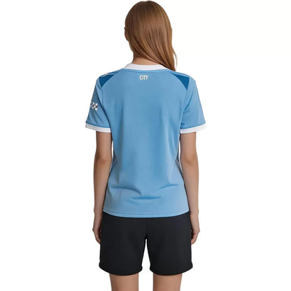 Camiseta de fútbol del Manchester City femenino, local, temporada 2025/26, azul