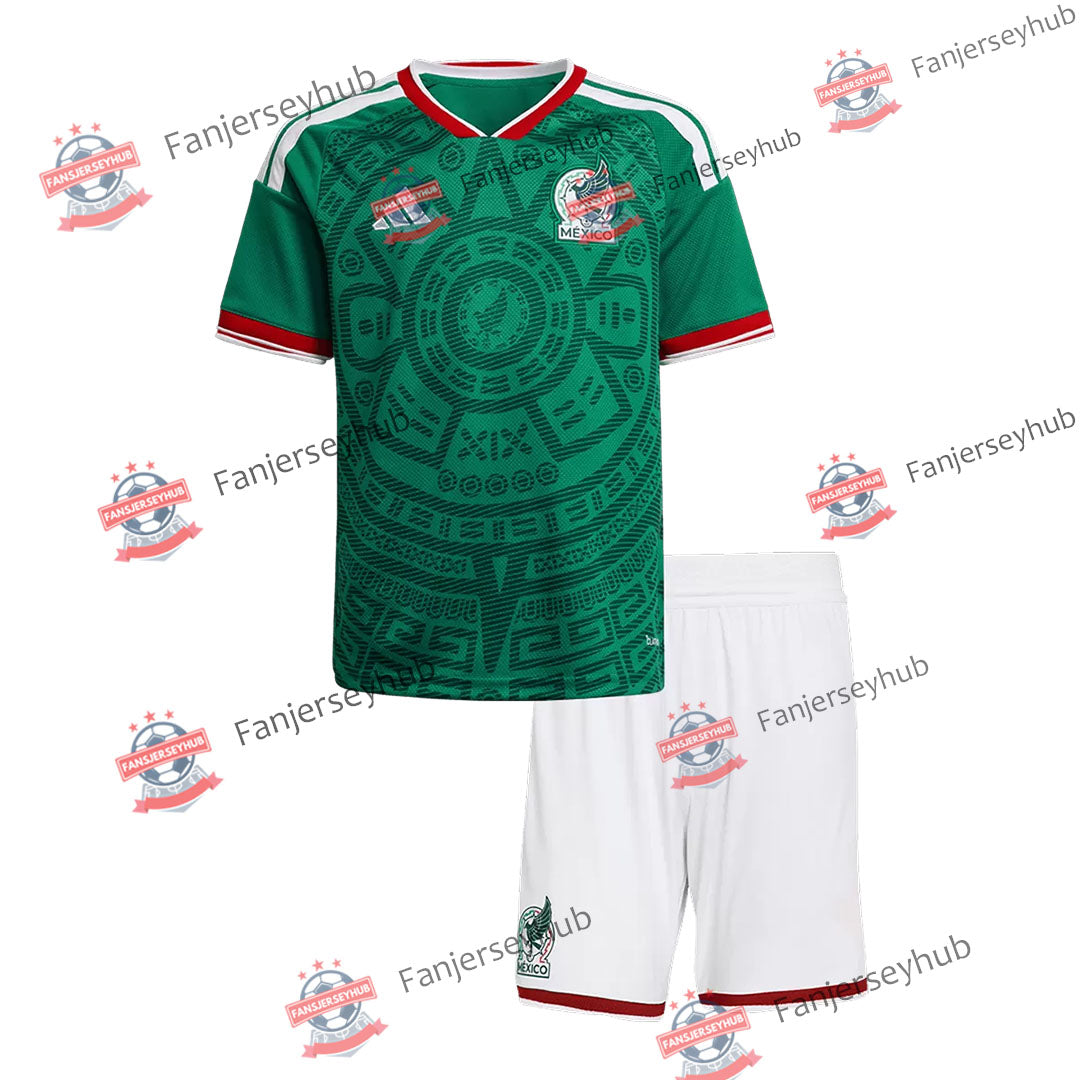 El Tri Home Kid's Soccer Kit (Jersey+Shorts) 2026