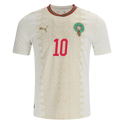 Brahim #10 Morocco World Cup 2026 Away Soccer Jersey