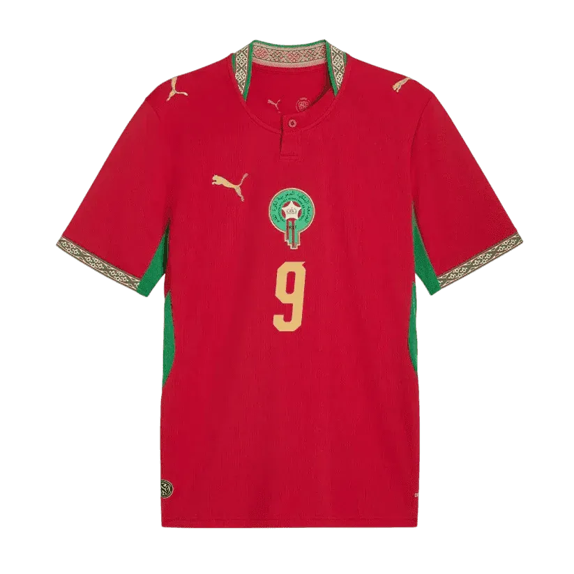 Rahimi #9 Morocco World Cup 2026 Home Soccer Jersey