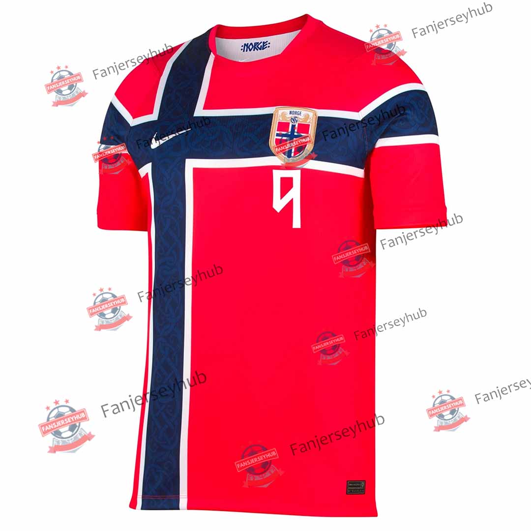 Braut Haaland #9 Løvene Home Soccer Jersey 2026 World Cup