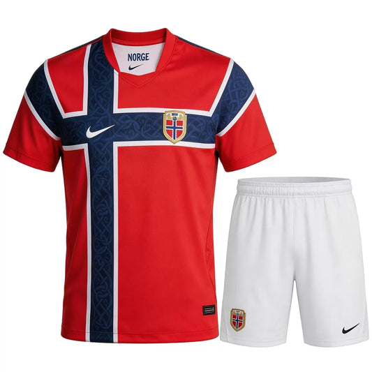 Norway Home Soccer Kit 2026 World Cup - Jersey + Shorts