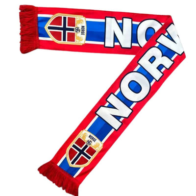 Bufanda de Noruega roja y azul