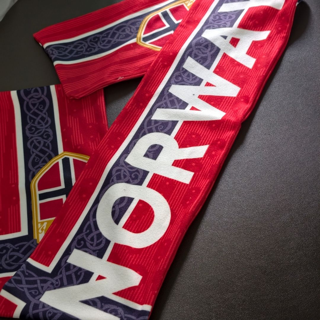Écharpe Norvège rouge
