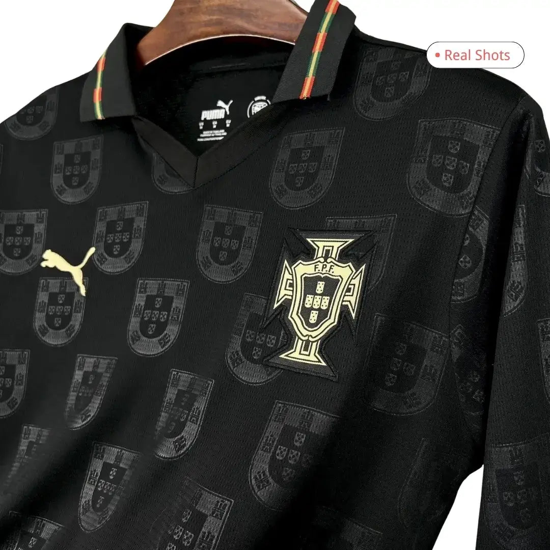 Camiseta de fútbol de manga larga Pantera Negra de Portugal 2026