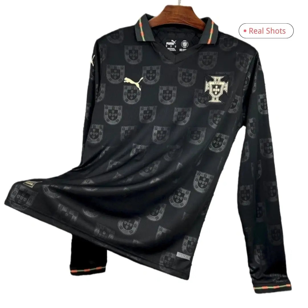 Camiseta de fútbol de manga larga Pantera Negra de Portugal 2026