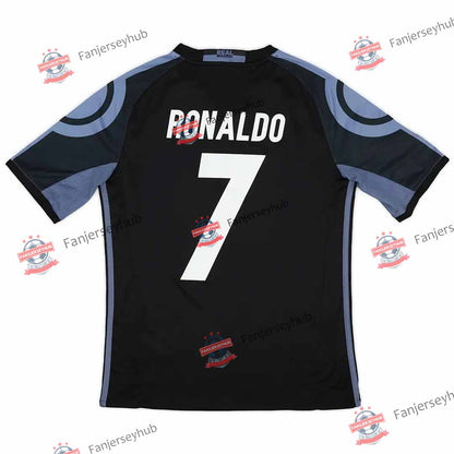Ronaldo #7 Los Blancos 2016/17 Tercera Camiseta Retro de Visitante