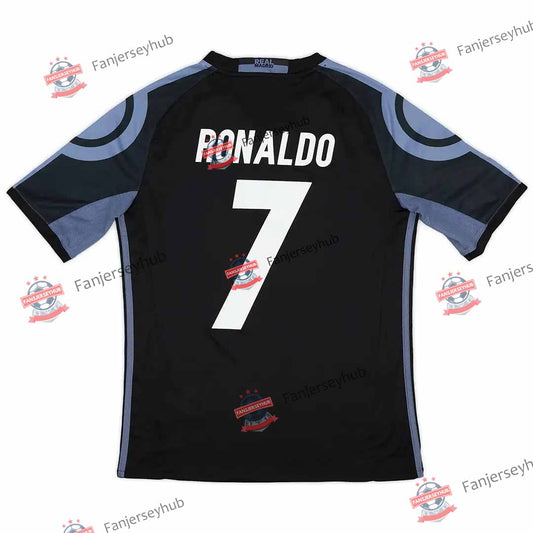Ronaldo #7 Los Blancos 2016/17 Tercera Camiseta Retro de Visitante
