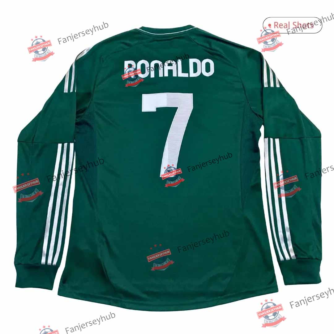 Ronaldo #7 Los Blancos Camiseta Retro de Manga Larga Tercera Equipación Visitante 2012/13