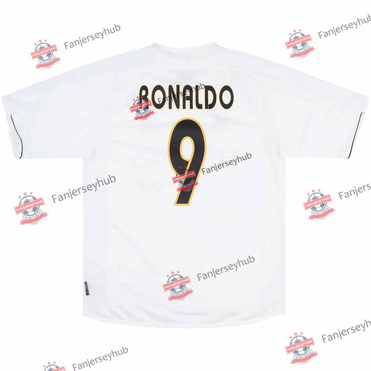 Camiseta de Fútbol Retro Ronaldo #9 Los Blancos 2003/04 Local