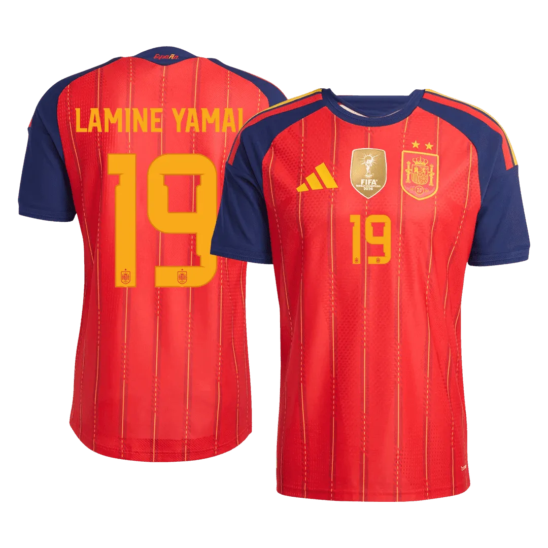 LAMINE YAMAL #19 Spain Home Player Version Winner Jersey 2026 World Cup