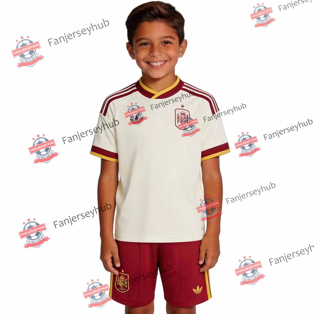 La Roja Kid's Away Soccer Kit - Jersey+Shorts 2026