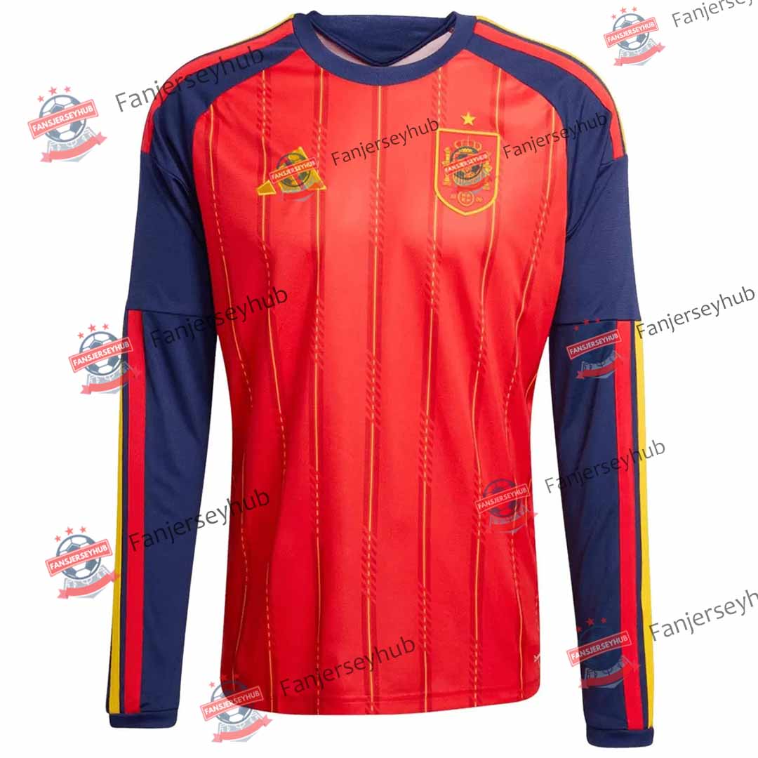 La Roja Home Long Sleeve Player Version Jersey 2026 World Cup